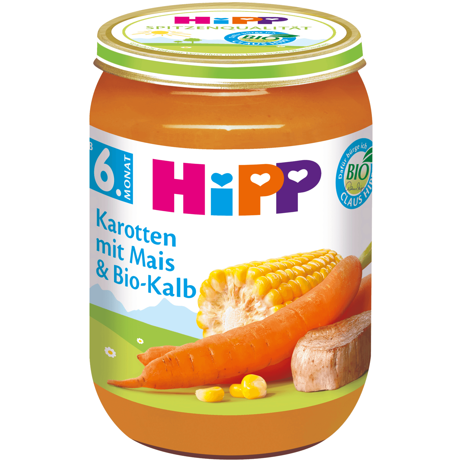 HIPP 6280-01 KAROTTEN+ MAIS+KALB 6M 190G GL